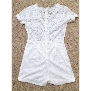 White Lace Romper